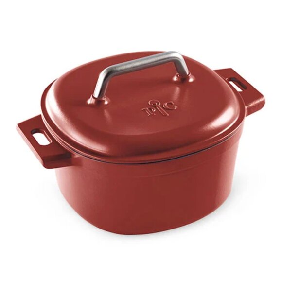 NEW PAMPERED CHEF RED 6-QT (5.7-L) ENAMELED CAST IRON DUTCH OVEN - Picture 2 of 2